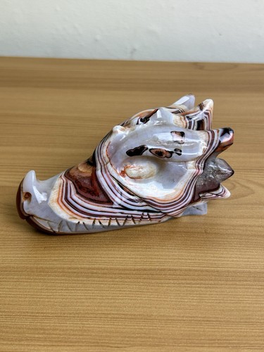 Hand carved banded agate - agate, large