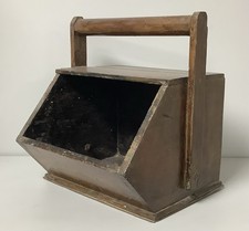 Handmade Vintage Sturdy Wooden Coal Carrier Scuttle Coal Bucket