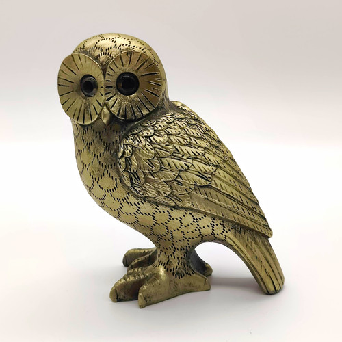 Vintage owl figurine plastic - vintage,