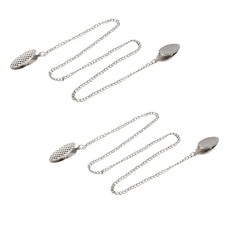 2 Pcs Napkin Chain Napkin Holder Napkin Clips Chain Flexible Lanyard Neck6058