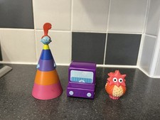 CBeebies Twirlywoos RARE Very Important Lady Figure, Peekaboo & Pull And Go Car