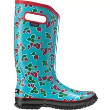 BOGS Wellies Blue Women's Fruit Vintage Inspired Festival Wellington Boots