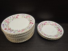 Windsor spring meadow 15cm dessert plate 14cm saucers 1st