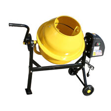 63L Electric Cement Mixer 220W Mortar Plaster Concrete Mixing Machine w/ Wheels