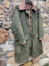 Mulberry Unisex Waxed Jacket Size Men S Ladies M In Green With Leather Collar