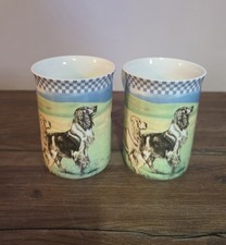 Set of 2 Bone China Dog Mugs