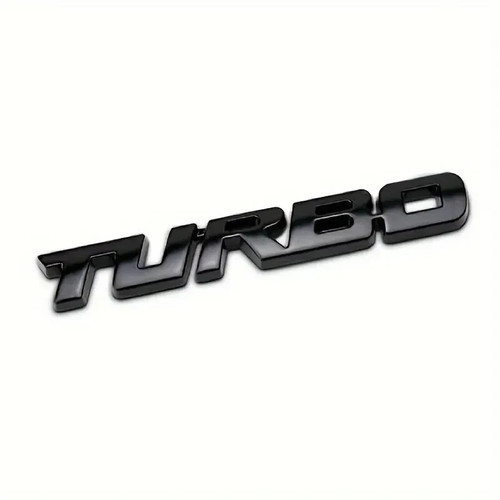 Black turbo car badge - black, emblem