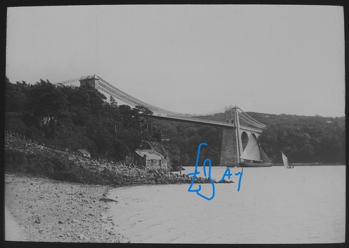 Photo suspension bridge menai - suspension,
