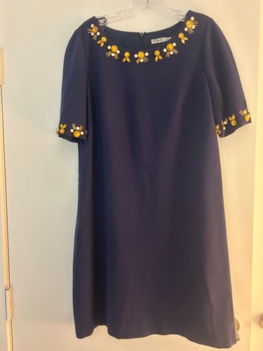 Eliza navy short shift dress - eliza,