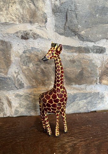 African carved giraffe - african, (1ft)