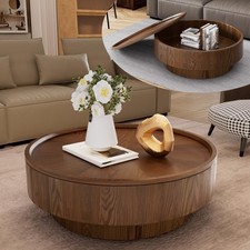 Round Drum Coffee Table with