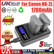 2x 1700mAh NB-2L NB-2LH Li-ion