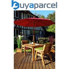 Charles Taylor 2 Seater Wooden Garden Bistro Dining Table & Chairs Red