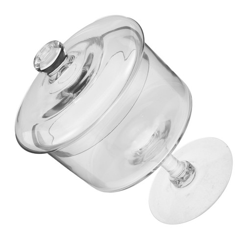 Transparent glass cake holder - cake,