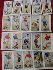 3 X Uncut strips of 5 'Wizard' Famous Footballers 1955  Nos. 6 - 20 (+1 - 5 cut)