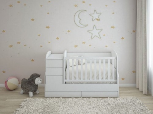 Luxury white baby bed - luxury,