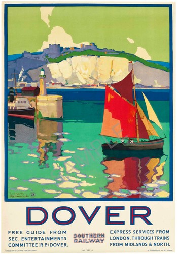 Vintage railway poster dover - railway,