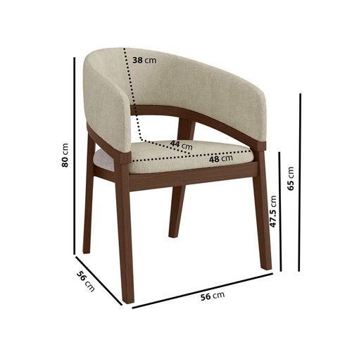 Set walnut and beige - 6,