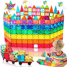 100PCS Magnetic Tiles Building