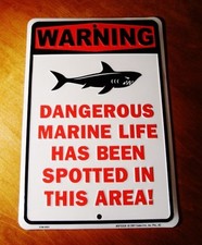 Shark Sign Warning Tropical
