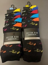 NEXT Mens 5 Pack Cotton Rich Neon Dinosaur Socks Sizes 6-8.5 / 9-11 Brand New