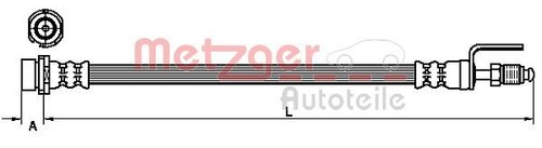 Original metzger brake hose - original,