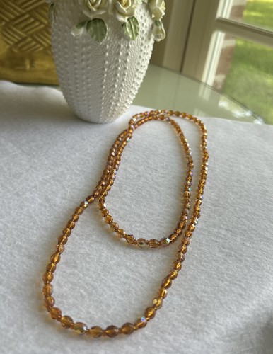 Amber faceted bead - faceted, necklace