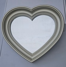 Heart Shaped, Gold, Plastic Wall Hanging Mirror. Stylish decor 30 x 33cm