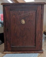 Large Vintage Wall Mounted Medical Cabinet With Shelving And First Aid Book
