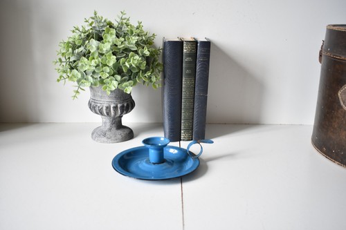 Vintage blue enamel - blue,