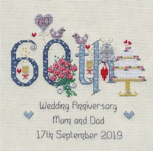 60th wedding anniversary cross - 60th,