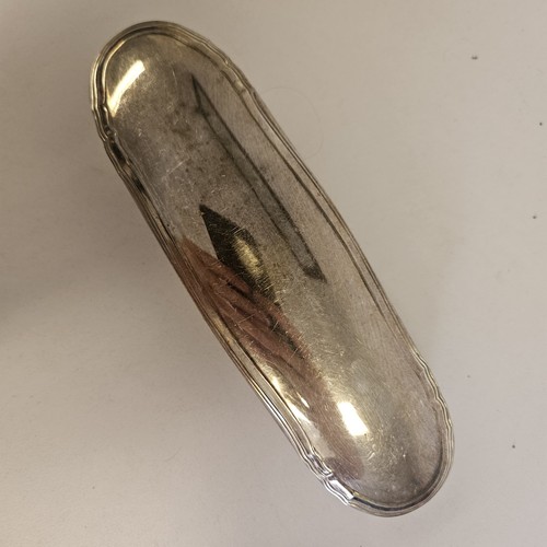 Vintage silver clothes brush - silver,