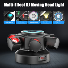 6-Arms Rotate Moving Head DJ Laser Lights DMX RGBW Disco Stage Effect Lighting