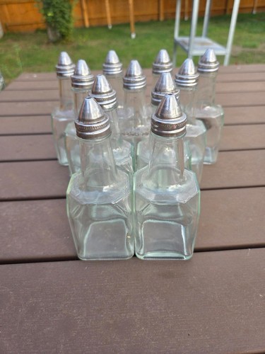 10x glass vinegar bottles - 10x,