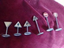 Set Of Vintage 60s Dinky Meccano Road Signs
