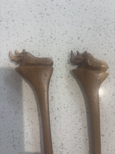 Vintage hand carved wooden - carved,