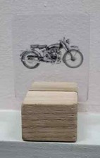 Stained Glass Vincent HRD Black Shadow motorbike suncatcher & display base