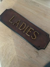 LADIES Toilet Door Sign / Personalised Toilet or Bathroom Sign / Wooden Plaque