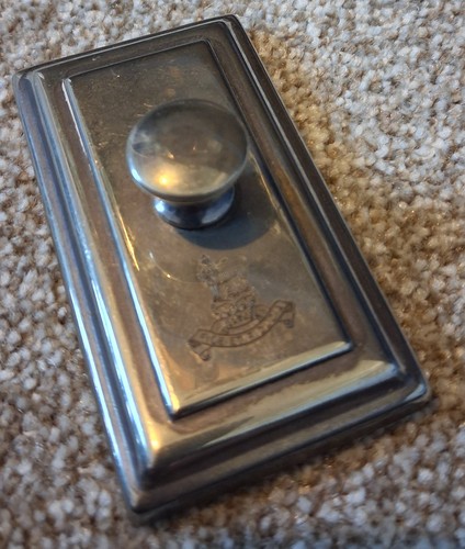 Military silver plated desk - silver,