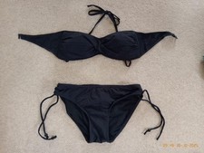 Ocean Club Blue Bikini Swimsuit Set Top & Bottom UK Size 8 Eur Size 34