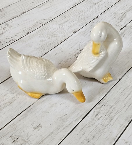 Vintage 90s pair - ceramic, duck