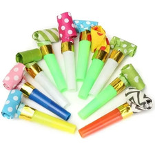 30 Party Blowers Horn Trumpet Blowouts Loot Bag Fillers Birthday New Year Foil