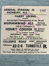 Boxing Ticket Stub - Muhammad Ali v Henry Cooper 1966