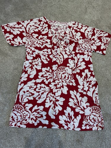 Next red white floral shift - red,