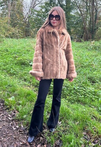 Vintage brown faux fur - brown,