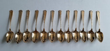 Set of 12 Silver Gilt Coffee Spoons patented 1913 and dated 1922-33  119 Grams