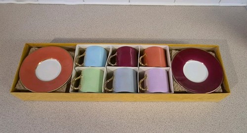 Vintage aynsley coffee set 6 - vintage,
