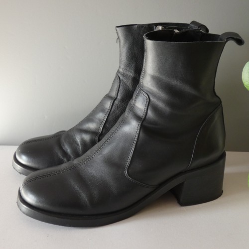 Topshop black real leather - topshop,