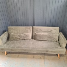 3 Seater Sofa Bed Sage Velvet
