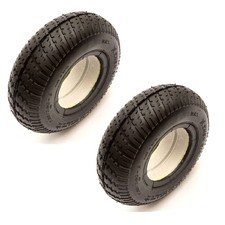 2x Tyre 2.80/2.50-4 PU Black Road Tread Electric Wheelchair 4 Ply Fits 4'' Rim